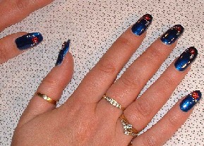 Pic of Eileen's nails after nail art